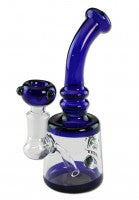 Glass Bong 'Breit'  clear/blue H170mm
