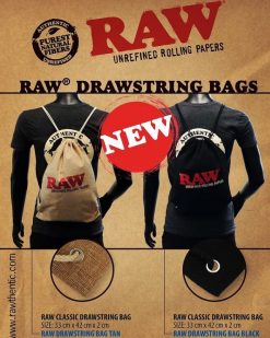 RAW DRAWSTRING BAG BLACK