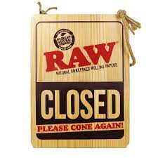 RAW Insegna in legno Open Closed 30x38cm